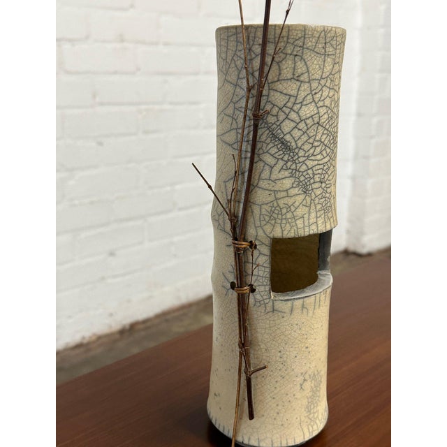 Vintage Raku Vessel For Sale - Image 4 of 12