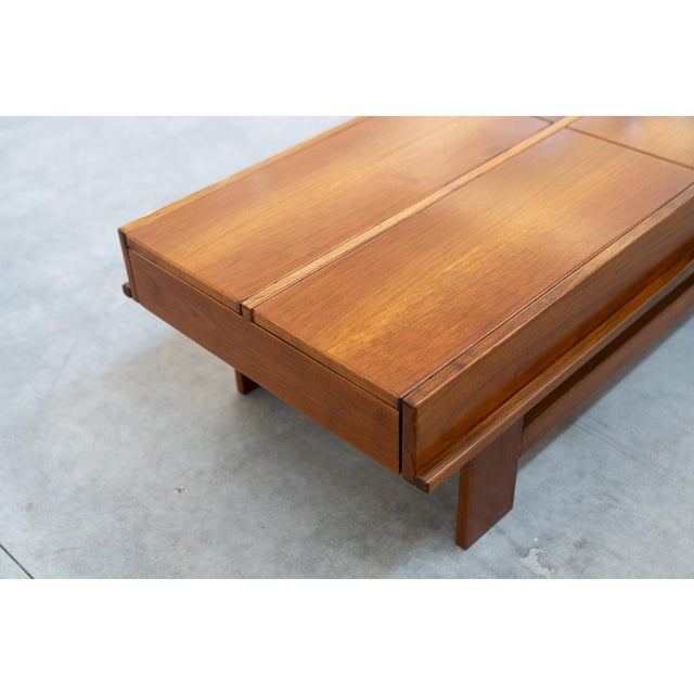 Coffee Table in Walnut by Giovanni Michelucci, 1970s For Sale - Image 13 of 18