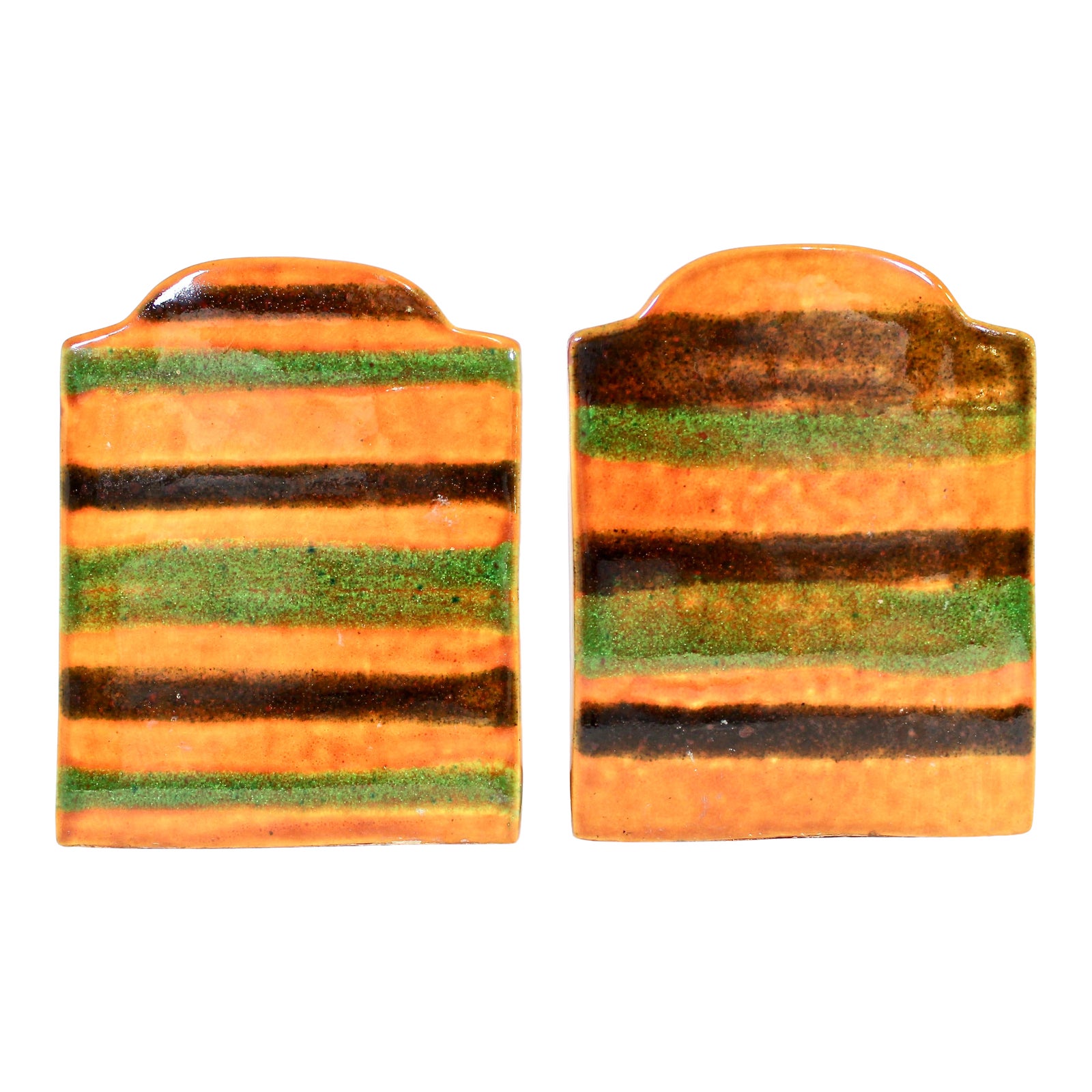 Mid Century Italian Ceramic Bookends by Baldelli Chairish