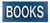 Superb Large Double Sided Vintage Wooden Sign Advertising "Books" in Sapphire Blue For Sale