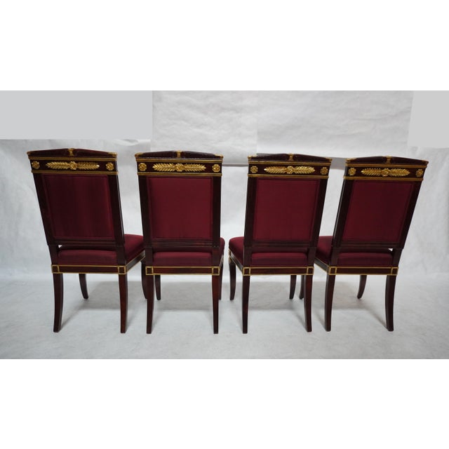 Wood Set of Four Mid 20th Century Empire Style Chairs by William Switzer For Sale - Image 7 of 18