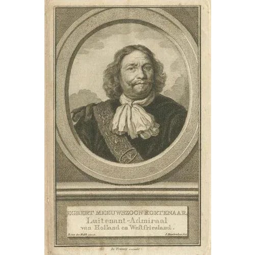 Paper Dutch Naval Portraits, 1700s, Paper, Set of 3 For Sale - Image 7 of 10