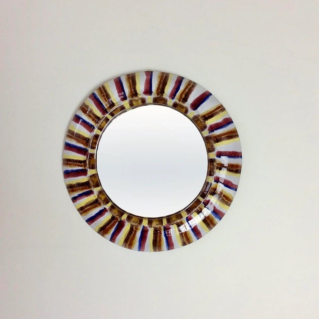 Ceramic Wall Mirror, France, 1960s For Sale - Image 14 of 15