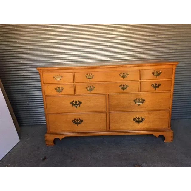 1950s MidCentury Lancaster Maple Dresser & Mirror by Willet Chairish
