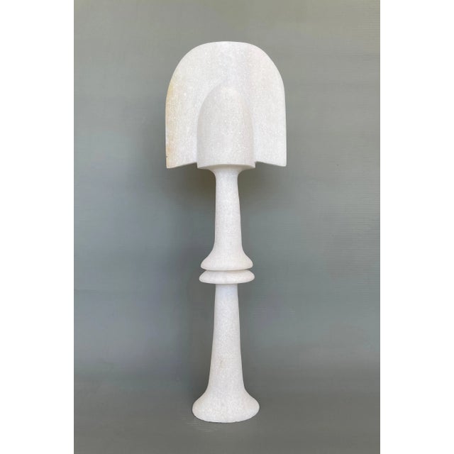 Cretian man hand carved marble sculpture by Tom Von Kaenel Dimensions: D24 x H77 cm Materials: Marble Tom von Kaenel,...