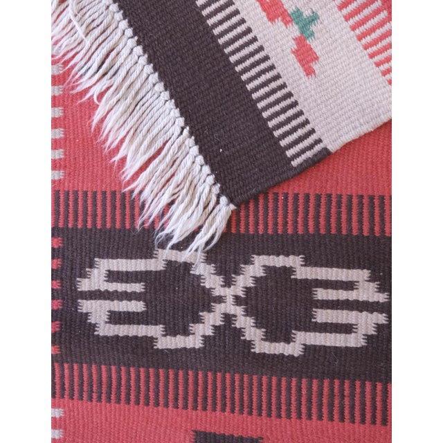 Vintage Czechoslovakia Kilim Rug - 4.6 X 2.2 Ft For Sale In Cleveland - Image 6 of 8