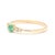 Tiny Diamond and Emerald Engagement Ring, 14k Yellow Gold, Ring Size 5.25 For Sale - Image 4 of 5