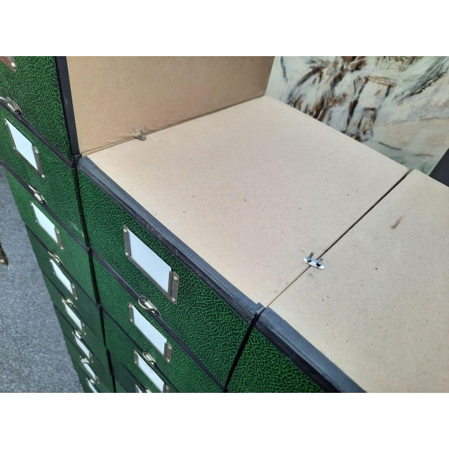 Mid-Century Modern Highboard with File Boxes, 1950s, Set of 31 For Sale - Image 11 of 13