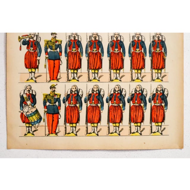 French 1880s - 1890s French Military Print - Imagerie d'Épinal #112 - Zouaves For Sale - Image 3 of 3
