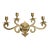 Vintage Ornate Solid Brass Sconce Wall Candelabra Fleur De Lis Design For Sale