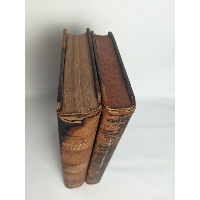 Antique i.c.s. Reference Library Books – Brown & Black Leather-Bound Design Volumes, Pair For Sale - Image 9 of 10