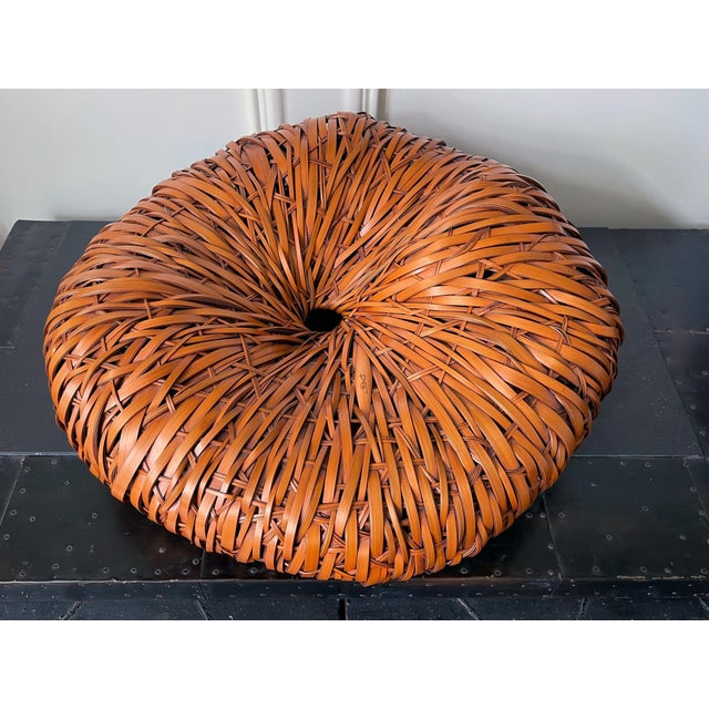 Contemporary Large Contemporary Japanese Woven Bamboo Sculpture Mimura Chikuho For Sale - Image 3 of 16