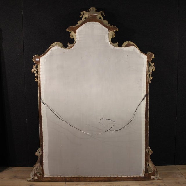 20th Century Louis XV Lacquered and Gilded Mirror, 1930s For Sale - Image 10 of 13