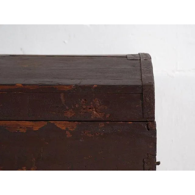 Wood Small Antique Chest, 1900s For Sale - Image 7 of 8