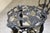 1950s Rose-Pattern Cast Iron and Aluminum Garden Bistro Set With Two Plant Stands, 5 Pieces For Sale - Image 16 of 16