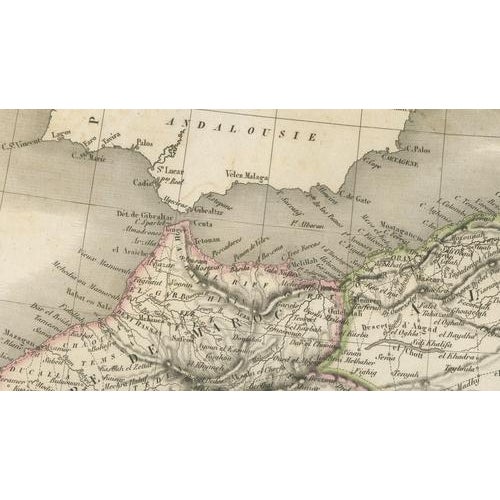North Africa Map by Lapie, 1837 For Sale - Image 12 of 13
