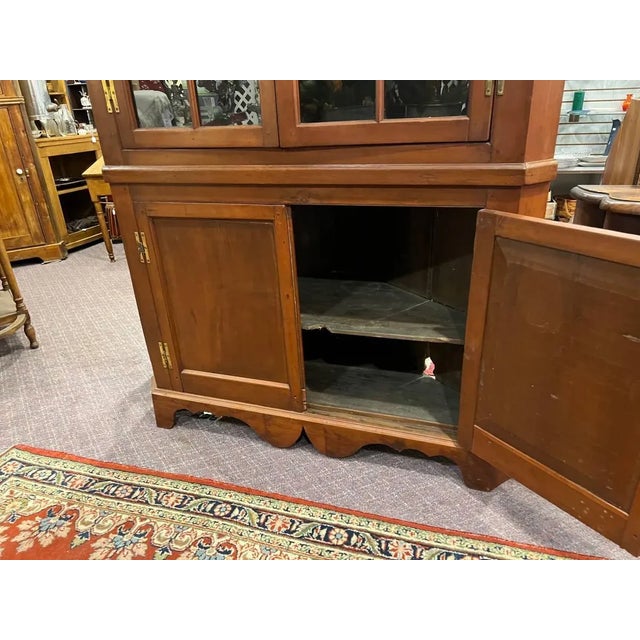 19th Century Antique 12 Panel Corner Cupboard For Sale - Image 11 of 13