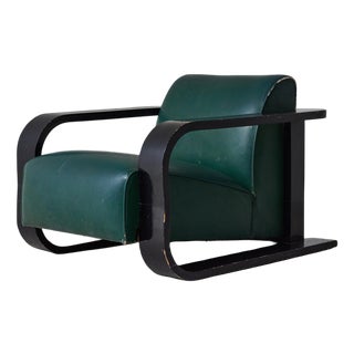 French Modernist Lounge Chair, 1940s For Sale