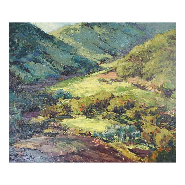 Mid 20th Century Modernist Landscape Painting For Sale