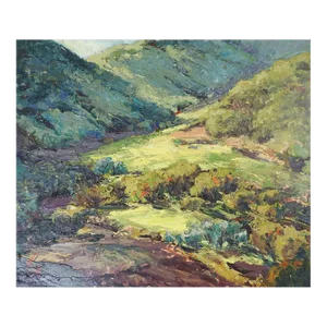 Mid 20th Century Modernist Landscape Painting