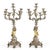 A pair of eight-branched silvered and gilded bronze table candelabras from the second half of the 19th century, crafted...