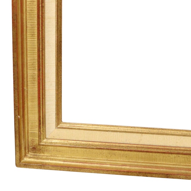 Sleek Gold Wooden Painting Frame For Sale - Image 5 of 15
