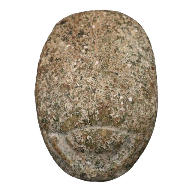 18th Dynasty Ancient Egyptian Carved Diorite Stone Heart Scarab, Circa 1500–1300 Bce For Sale