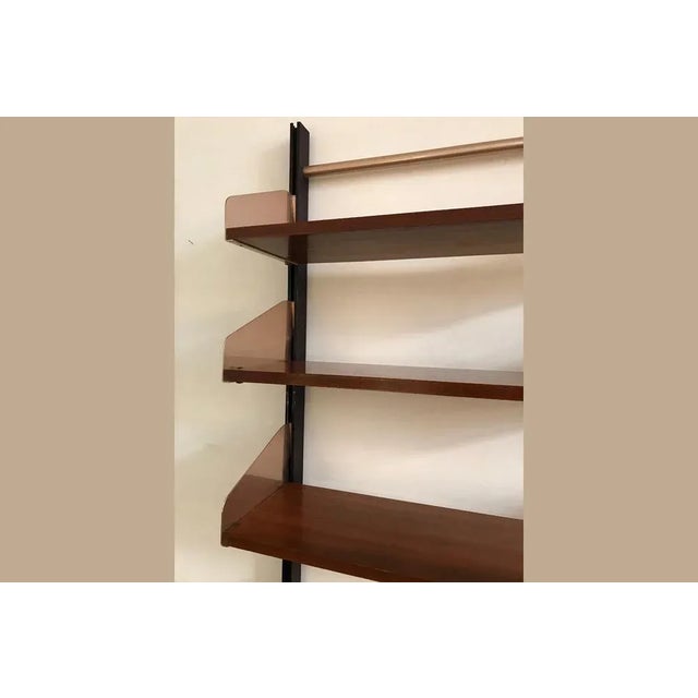 Italian Bookcase with Adjustable Shelves from Feal, 1960s For Sale - Image 6 of 8