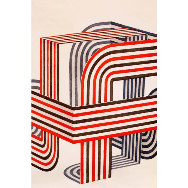 Mid-Century Modern 1977 Swedish Exhibition Poster, Milanomässan, Internationellt Centrum För Handeln For Sale - Image 3 of 5