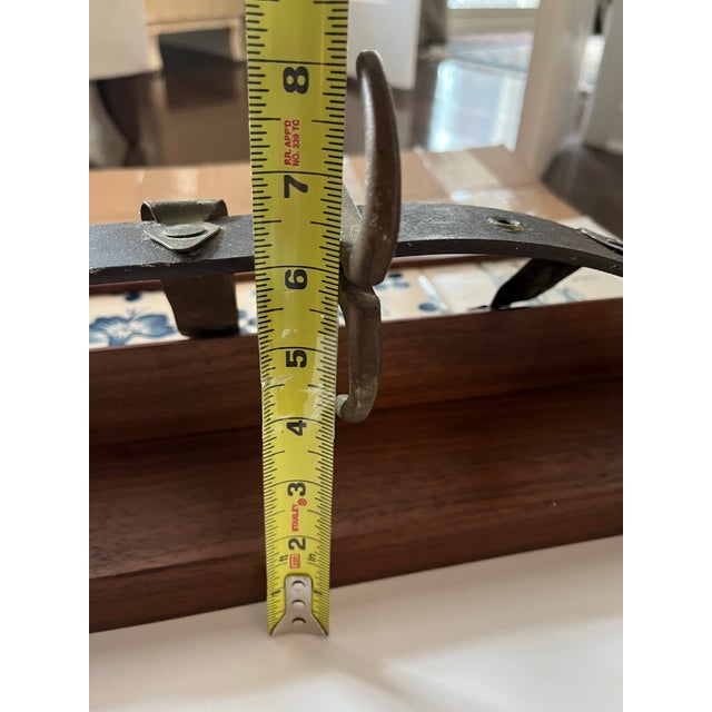 Antique Pot Holder or Coat Rack With 4 Delft Like Blue and White Tiles - Handmade and Mounts on Wall For Sale - Image 11 of 13