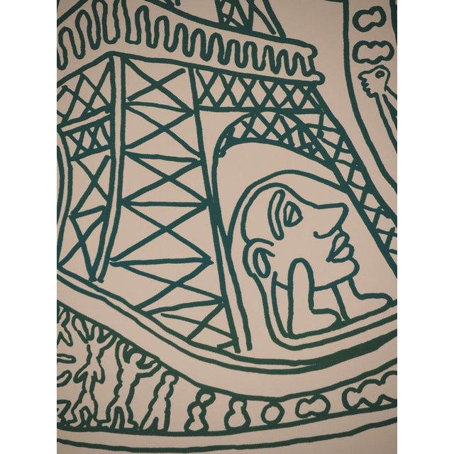 Yvon Taillandier, Paris, The Eiffel Tower in Green, Original Signed Screenprint For Sale - Image 5 of 6