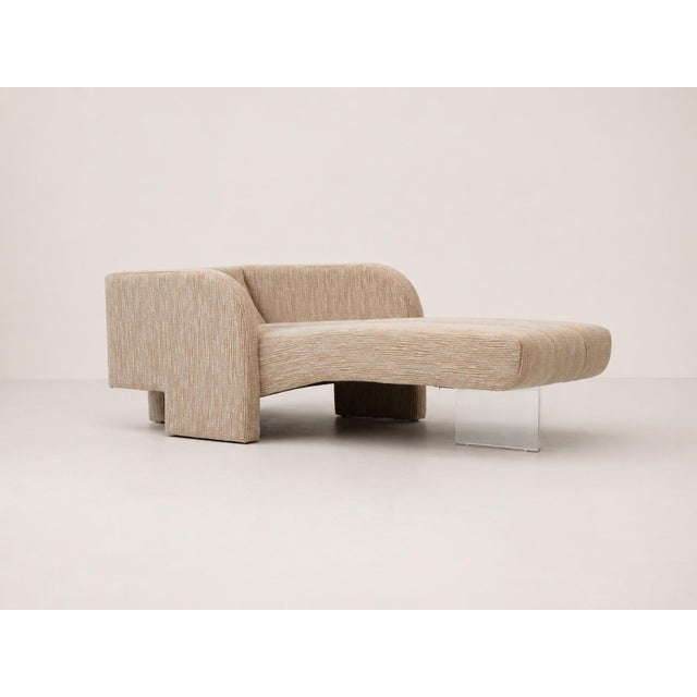 1960s Vladimir Kagan "Deco Chaise" Lounge For Sale - Image 5 of 14