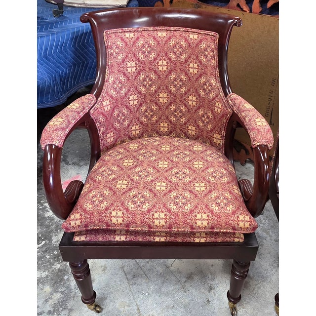 Hancock and Moore Jockey Club Chairs --- Set of 4 For Sale - Image 10 of 11