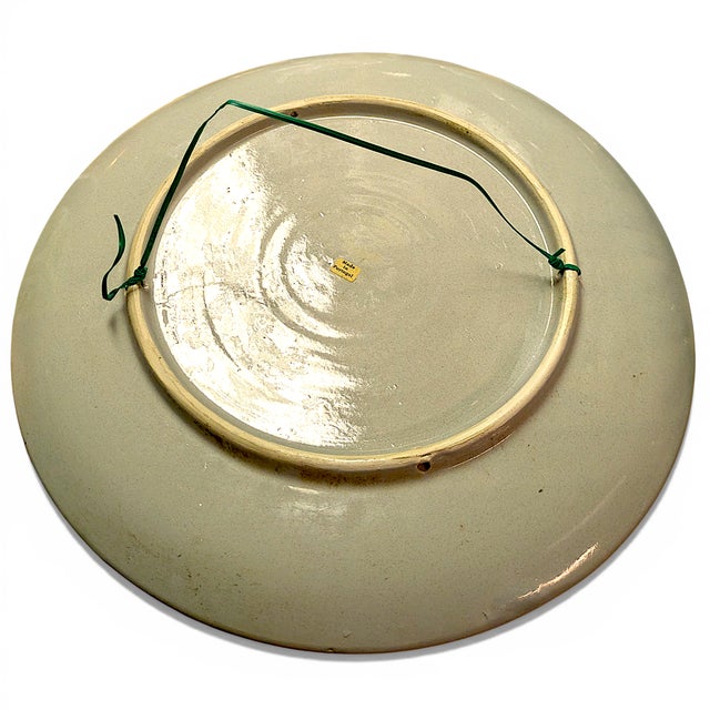 1950s Caldas Majolica, 3-D Ceramic Plate With Life-Like Fruits, Pottery Made in Portugal For Sale - Image 9 of 9