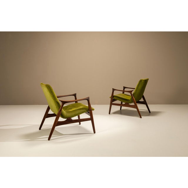 Lounge Chairs attributed to Arne Hovmand-Olsen, Denmark, 1960s, Set of 2 For Sale - Image 3 of 11