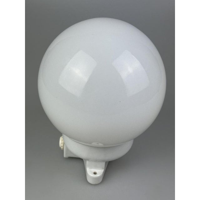 Bauhaus Wall Light in Ceramic Glass, 1950s For Sale - Image 9 of 13