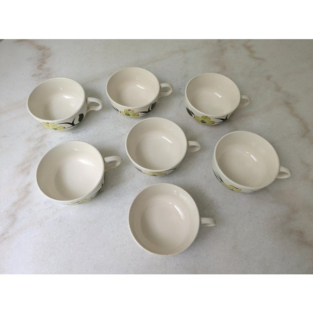 Set of 7 Dixie Dogwood Pattern Tea Cup Set by Blue Ridge Southern Pottery For Sale In Chicago - Image 6 of 8