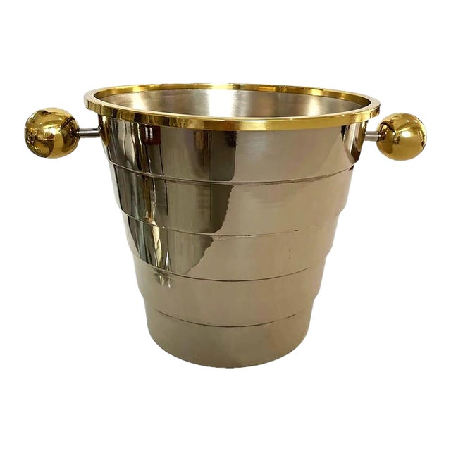 1980s Larry Laslo Art Deco Style Champagne Bucket For Sale