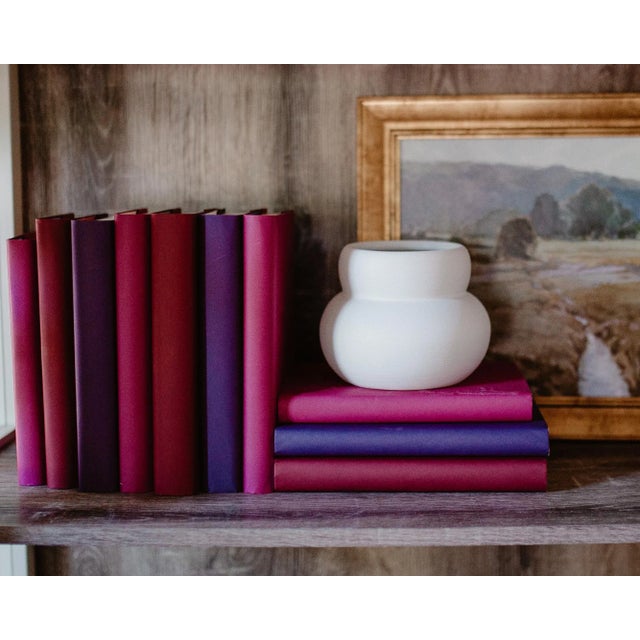 Booth & Williams Decorative Books - Berry Paper Wrapped Book Bundle - 1 Foot of Purple Books For Sale - Image 4 of 4