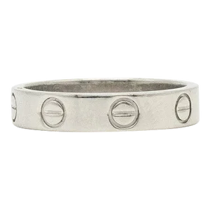 Cartier Platinum Love 3.5mm Band Ring Size 5