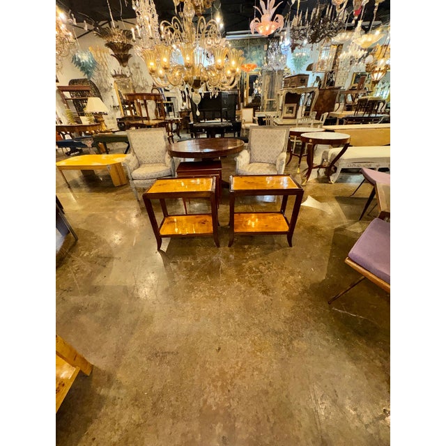 Pair of Continental Burl and Mahogany Side Tables For Sale In Dallas - Image 6 of 6