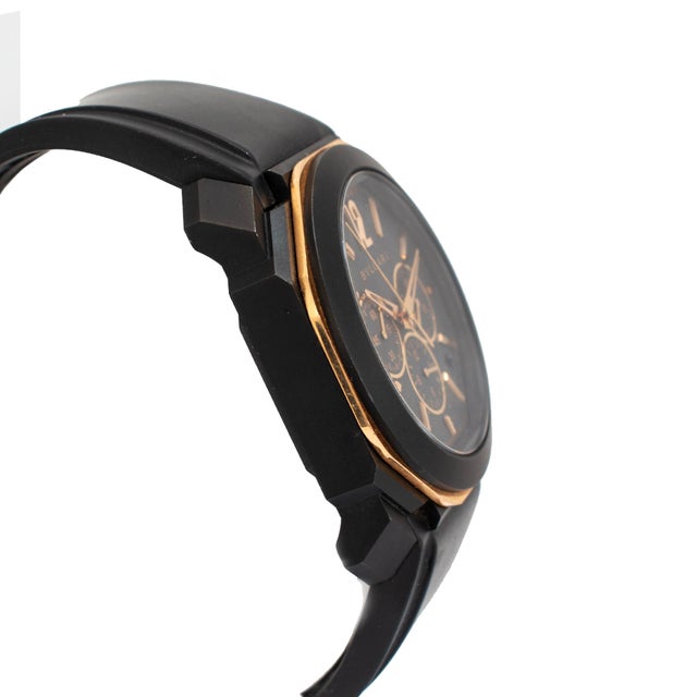 Modern Bvlgari Octo L’Originale 41mm Bgop41sgch Chronograph 18k Rose Gold Steel Watch For Sale - Image 3 of 11