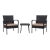 Moore 3-Piece Lounge Set, Black Frame/Beige Cushion For Sale