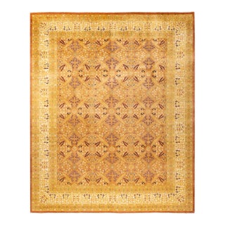 Vintage Moroccan Hand Knotted Wool Area Rug, Bronze - 8'3" X 9'10" For Sale