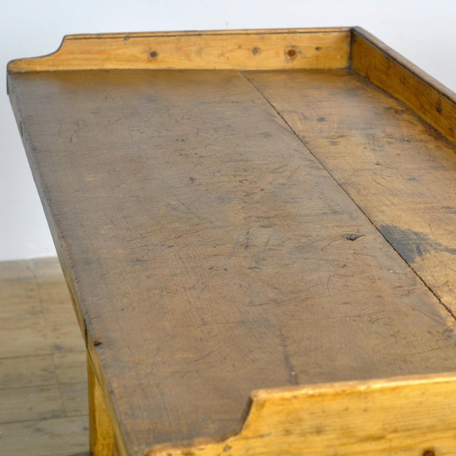 Antique Worktable in Oak and Pine, 1900 For Sale - Image 6 of 14