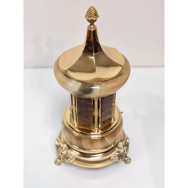 Vintage MidCentury Brevettato Gold Gilded Cigarette & Lipstick Holder