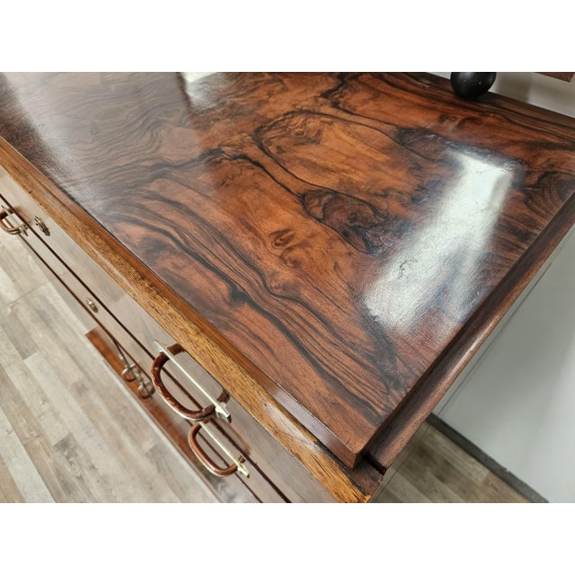 Art Deco Walnut Burl Sideboard with Mirror, 1940 For Sale - Image 10 of 18