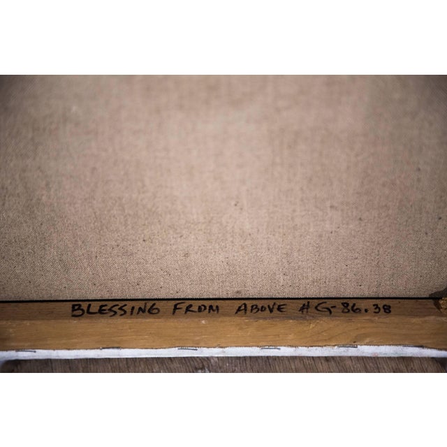 Impressionist Chaïm Goldberg, Blessing From Above, Judaica Oil Painting, Rabbi With Lulav and Esrog For Sale - Image 3 of 3