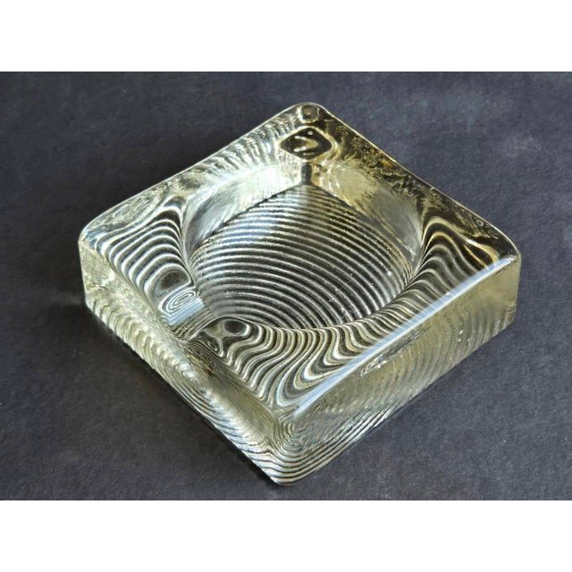 Mid 20th Century Brutalist Glass Ashtray With Metropolitan Detail For Sale In Miami - Image 6 of 13