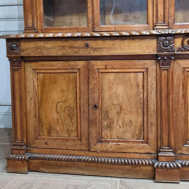 Stunning early 19th C French walnut glazed kitchen dresser/ bookcase. Fantastic colour. Splits into numerous sections....